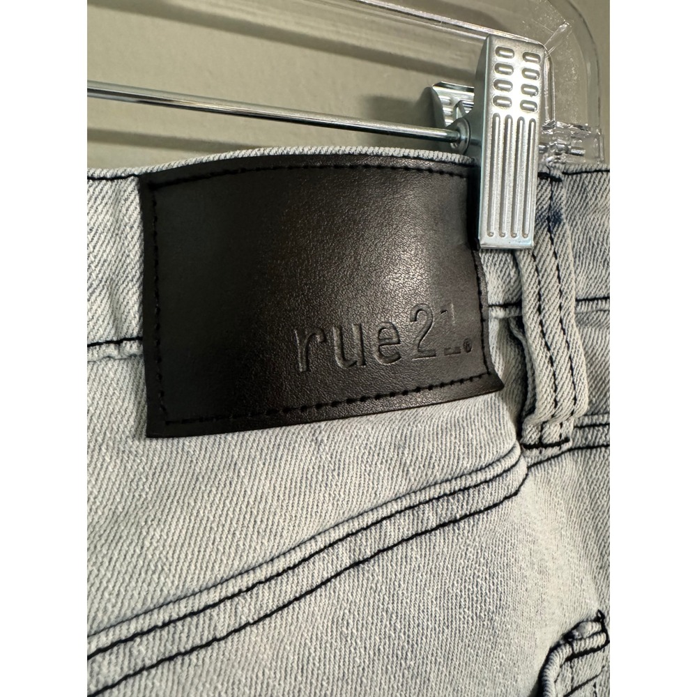 Rue21 Premium Supreme Flex Slim Taper Moto Distressed Jeans Mens 28x30 - Picture 7 of 9